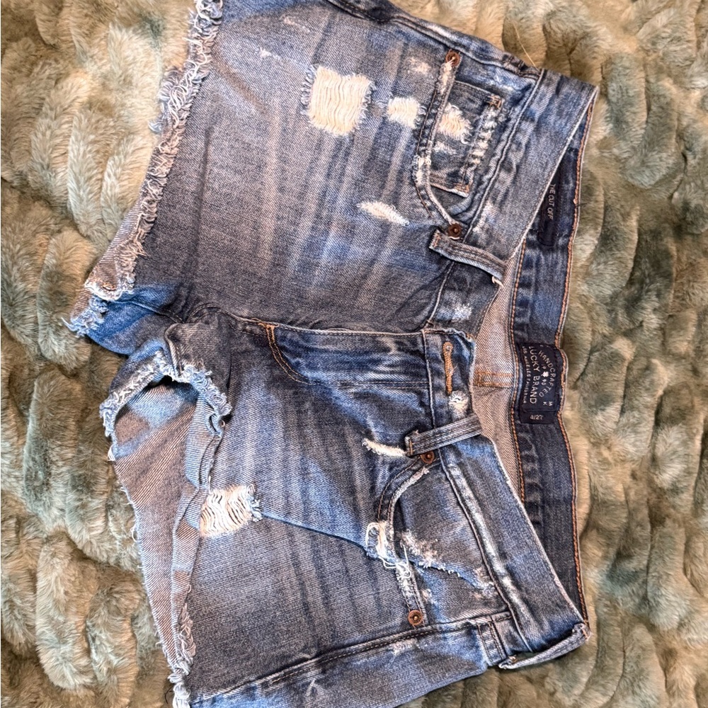 Lucky Brand Blue Distressed Jean Shorts